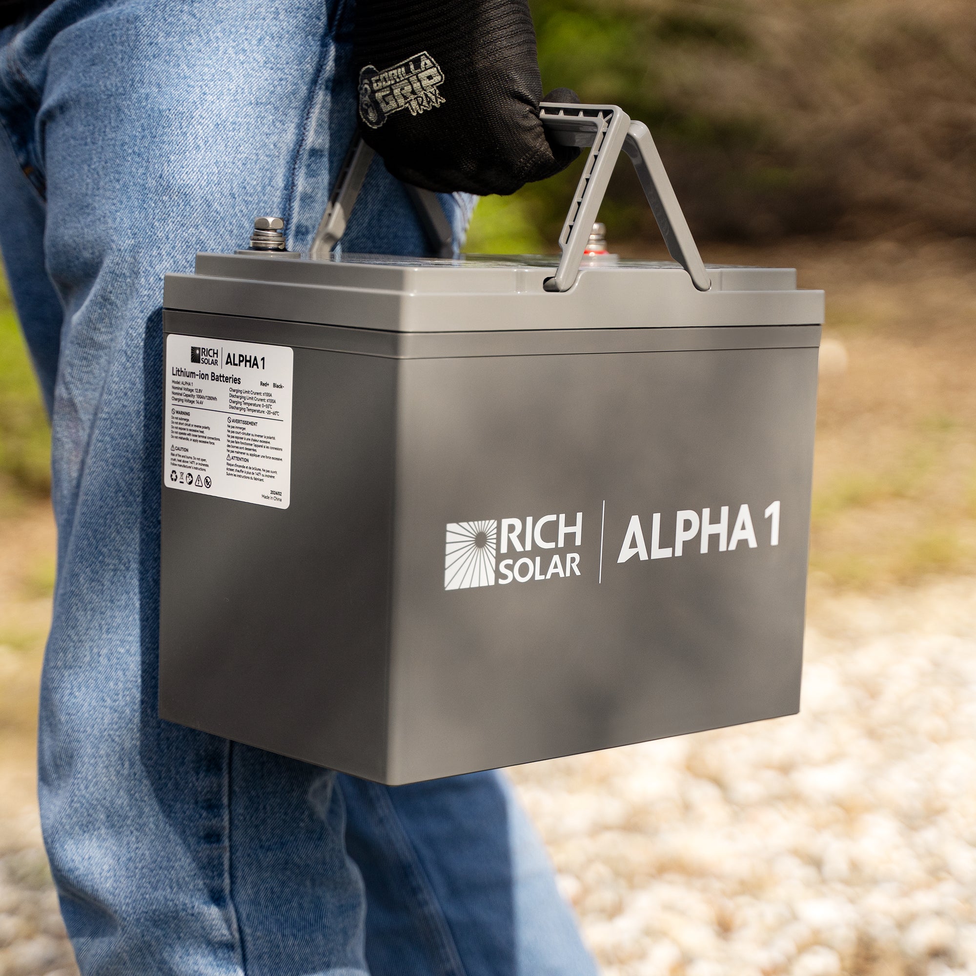 Rich Solar Alpha 1 LiFePO4 12 Volt Lithium Battery (1,280Wh)