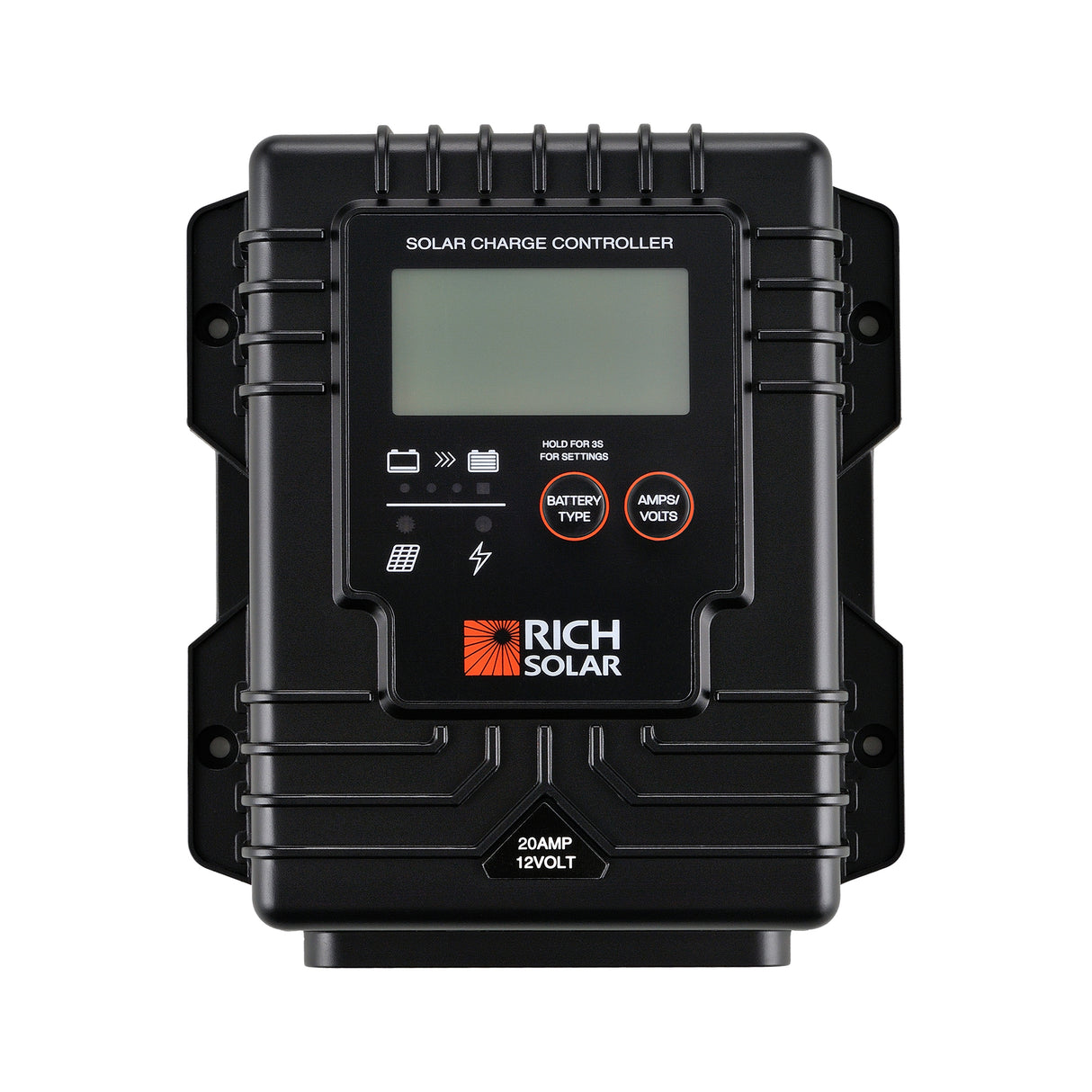 Rich Solar BRAVO Waterproof 20 | 20 Amp Waterproof PWM Solar Charge Controller | Waterproof 20A 12V PWM Controller - Image 3