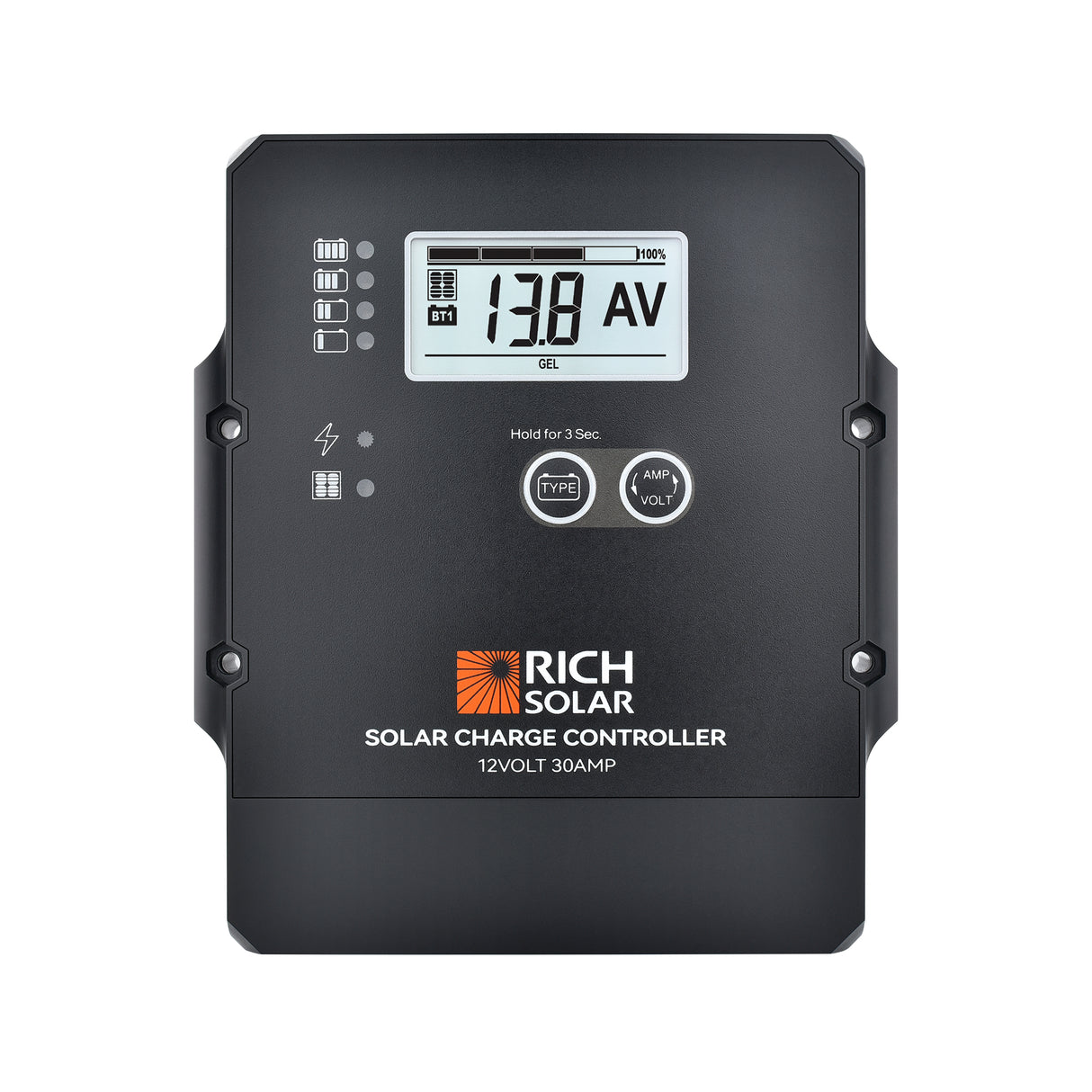 Rich Solar 30 Amp PWM Solar Charge Controller | 12V 30A PWM Controller - Image 2