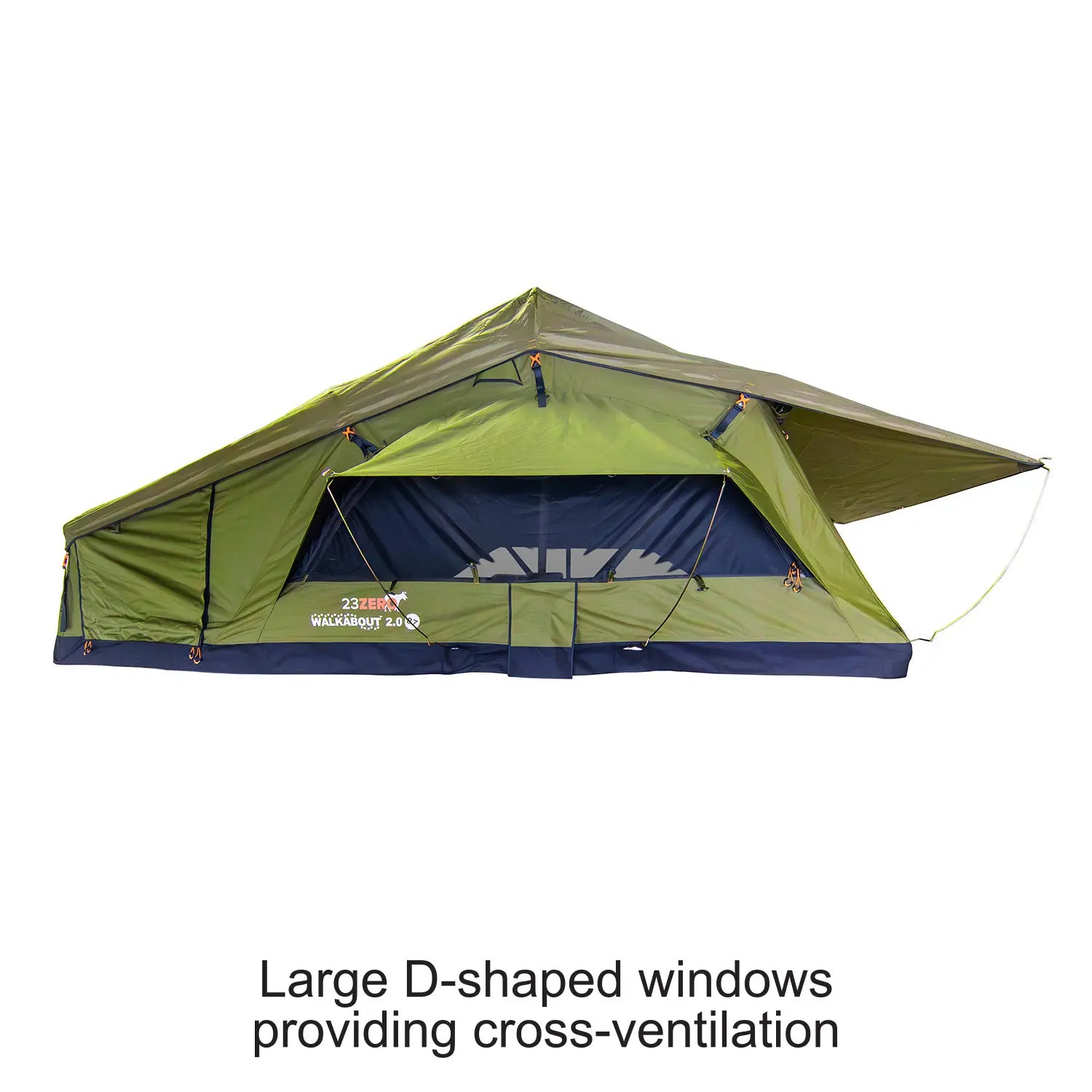 23Zero Walkabout 87 2.0 Softshell Rooftop Tent – 6 Person All Season w/ Heater/Cooler Port