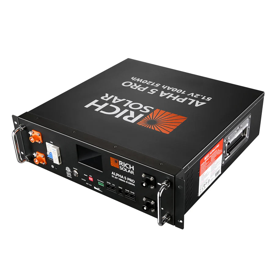 Rich Solar Alpha 5 PRO LiFePO4 48 Volt Lithium Battery (5,120Wh)