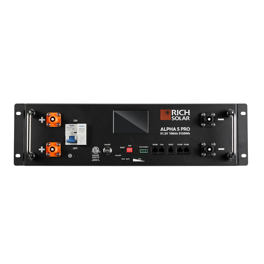 Rich Solar Alpha 5 PRO Heating LiFePO4 48 Volt Lithium Battery (5,120Wh)