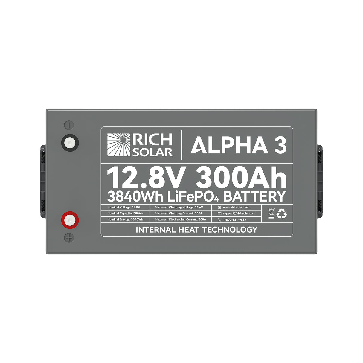 Rich Solar Alpha 3 LiFePO4 12 Volt Lithium Battery (3,600Wh) - Image 7