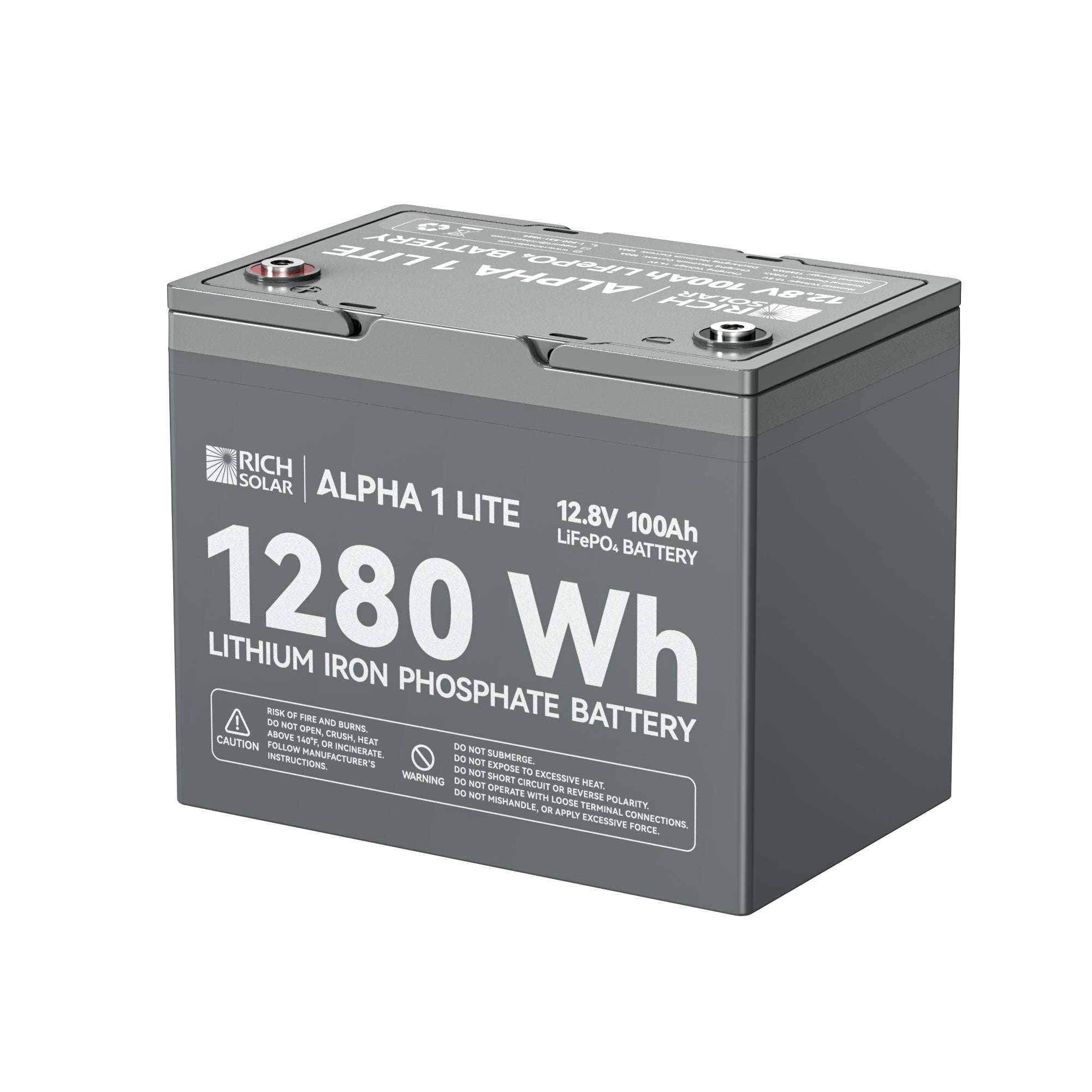 Rich Solar Alpha 1 LITE LiFePO4 12 Volt Lithium Battery (1,280Wh)