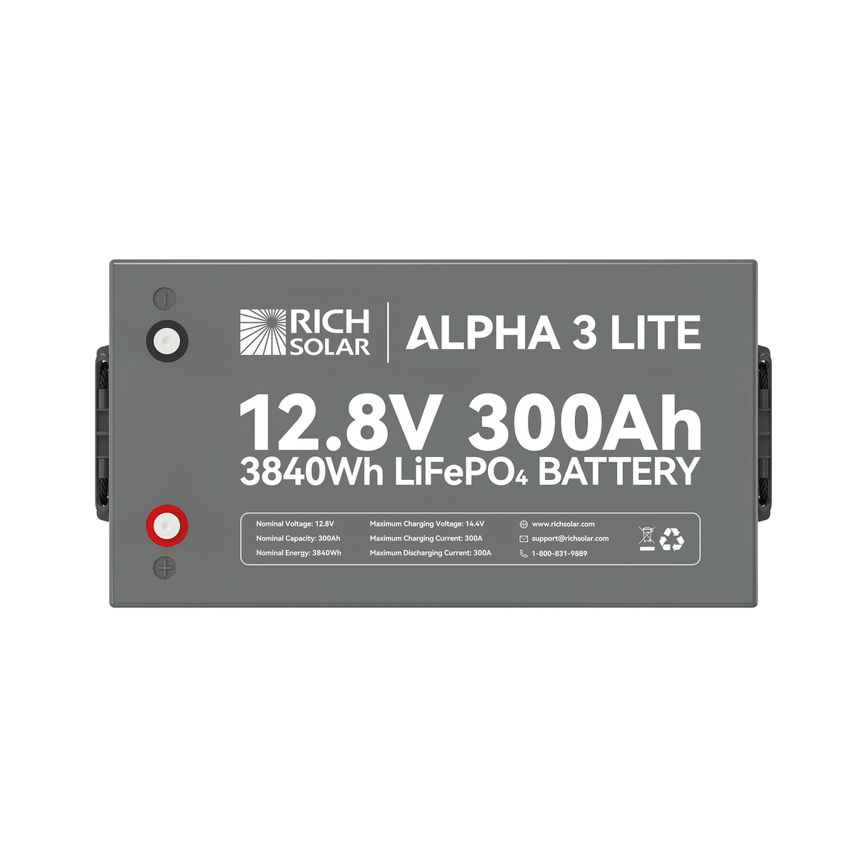 Rich Solar Alpha 3 LITE LiFePO4 12 Volt Lithium Battery (3,600Wh) - Image 7