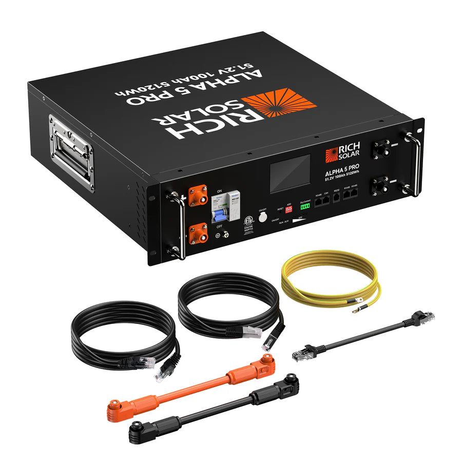 Rich Solar Alpha 5 PRO LiFePO4 48 Volt Lithium Battery (5,120Wh)