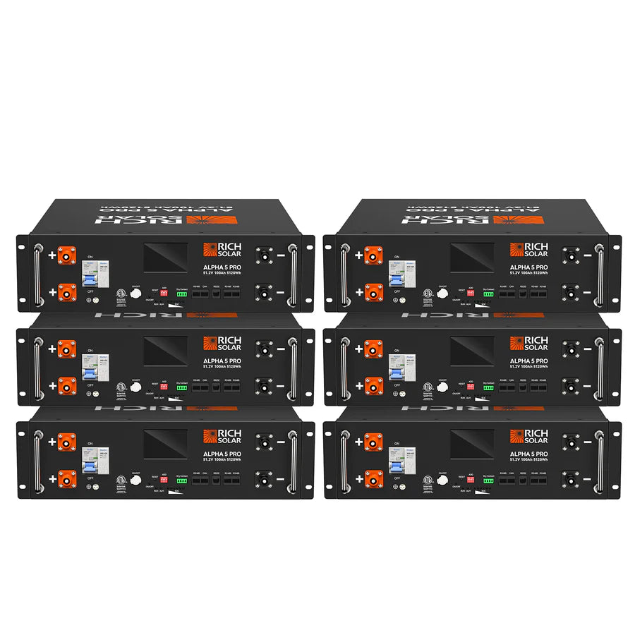 Rich Solar Alpha 5 PRO Heating LiFePO4 48 Volt Lithium Battery (5,120Wh)
