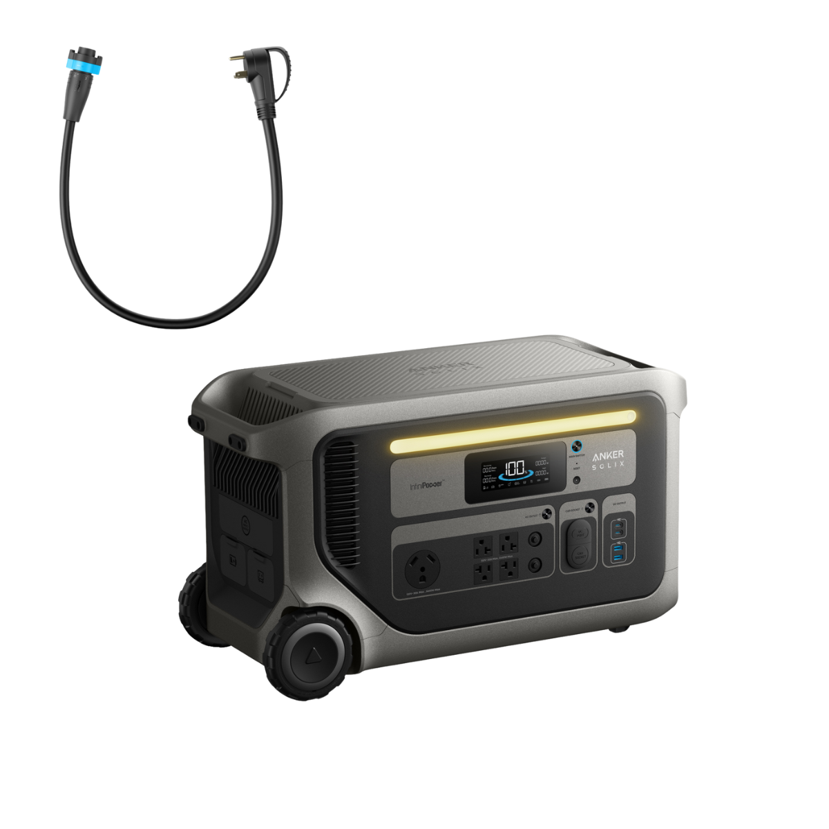 Anker SOLIX F3000 Power Station (3072Wh) + Generator Input Adapter