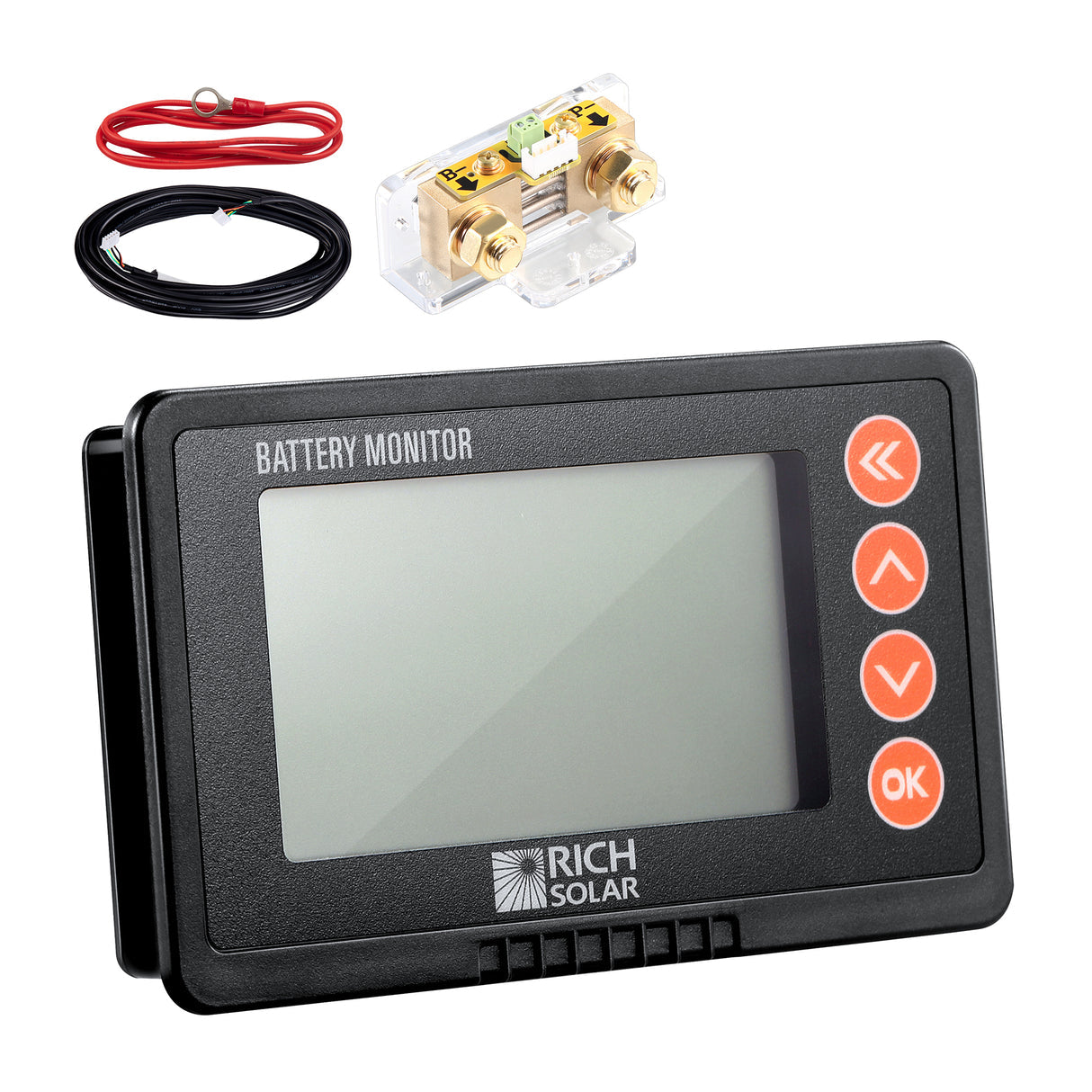Rich Solar 500 Amp Battery Monitor with Shunt | 8~120V 500A Battery Monitor with Shunt | Accurate Battery Status Monitor | Easy to Use - Image 2