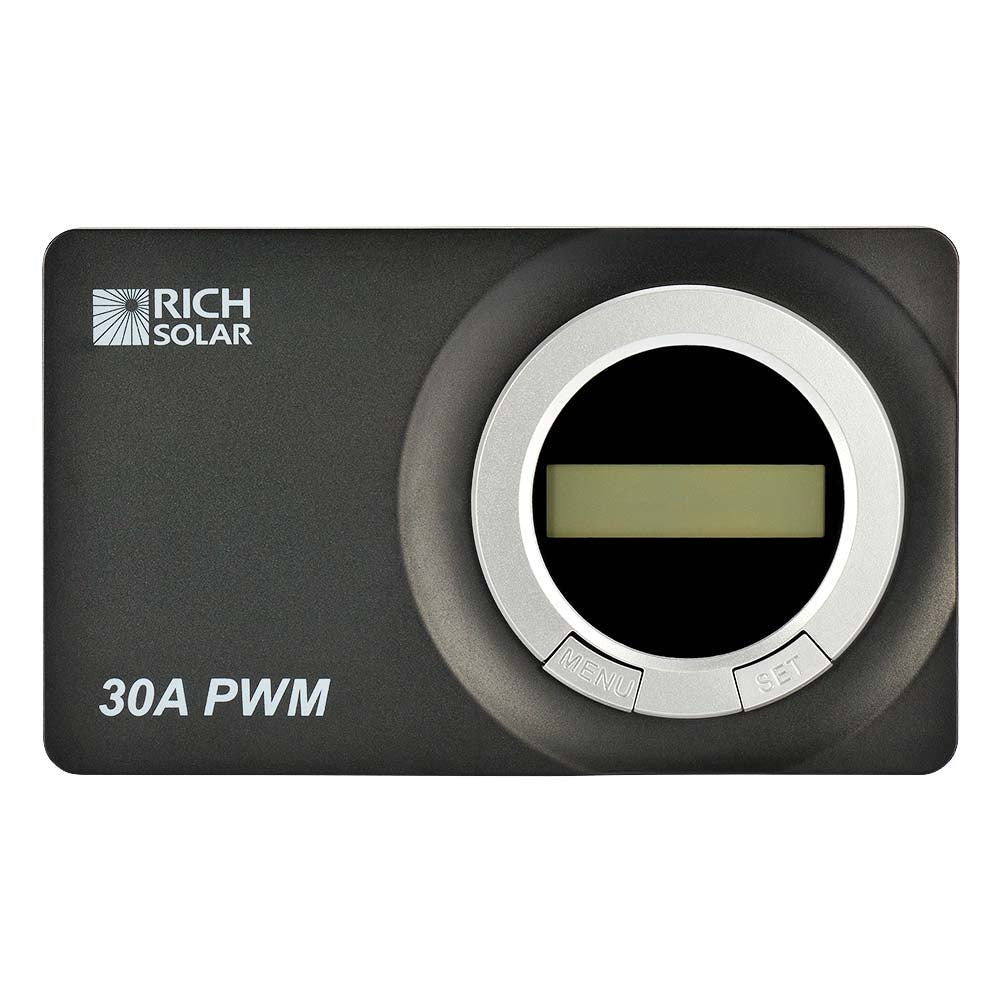 Rich Solar 30 Amp Flush Mount PWM Solar Charge Controller | 30A 12V/24V PWM Controller - Image 2