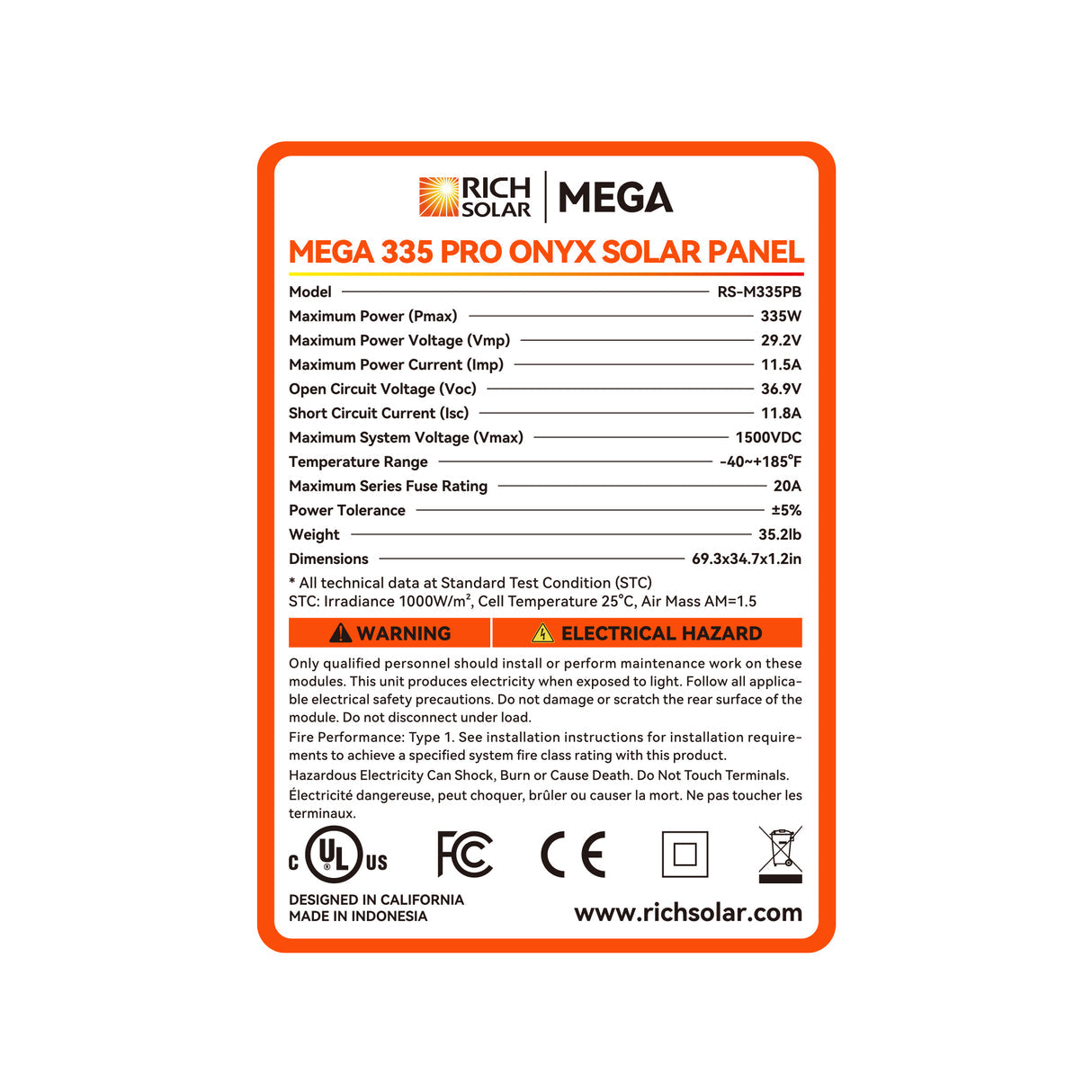 Rich Solar MEGA 335 - 335W 24V Solar Panels (8) - Image 25