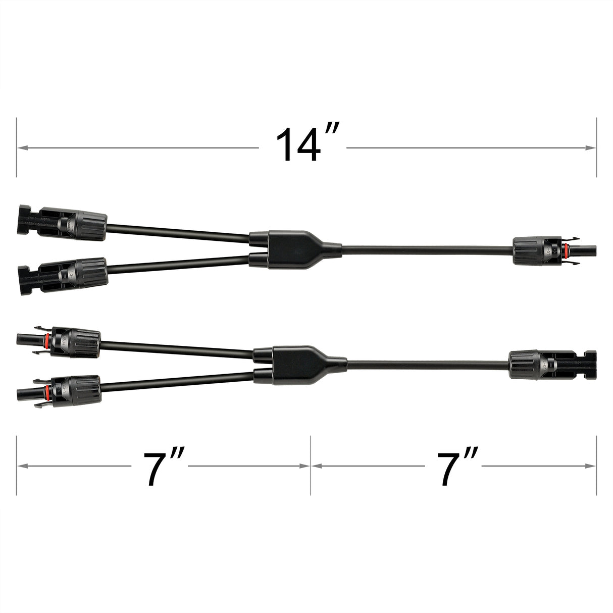 Rich Solar Y Branch 2-to-1 Solar Panel Parallel Adapters | Weatherproof PV Adapters for Solar Connection - Image 3