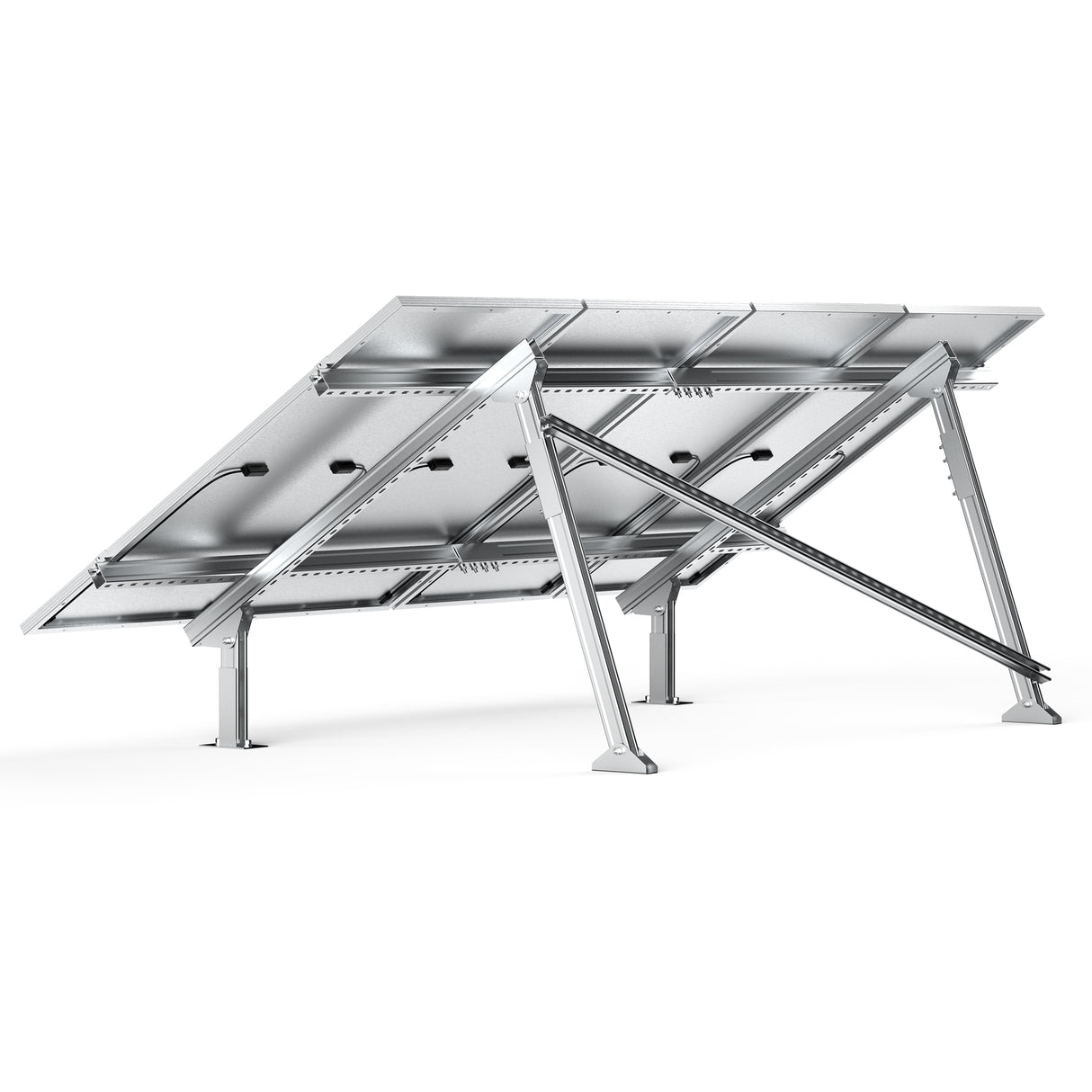Rich Solar Solar Ground Mount | Fit MEGA 100/100 SLIM/MEGA 150 | Adjustable, Easy-to-Install Brackets for 1-4 Panels - Image 3