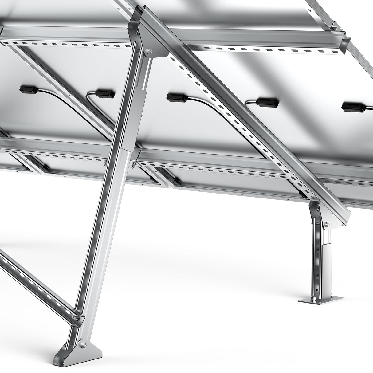 Rich Solar Solar Ground Mount | Fit MEGA 100/100 SLIM/MEGA 150 | Adjustable, Easy-to-Install Brackets for 1-4 Panels - Image 9