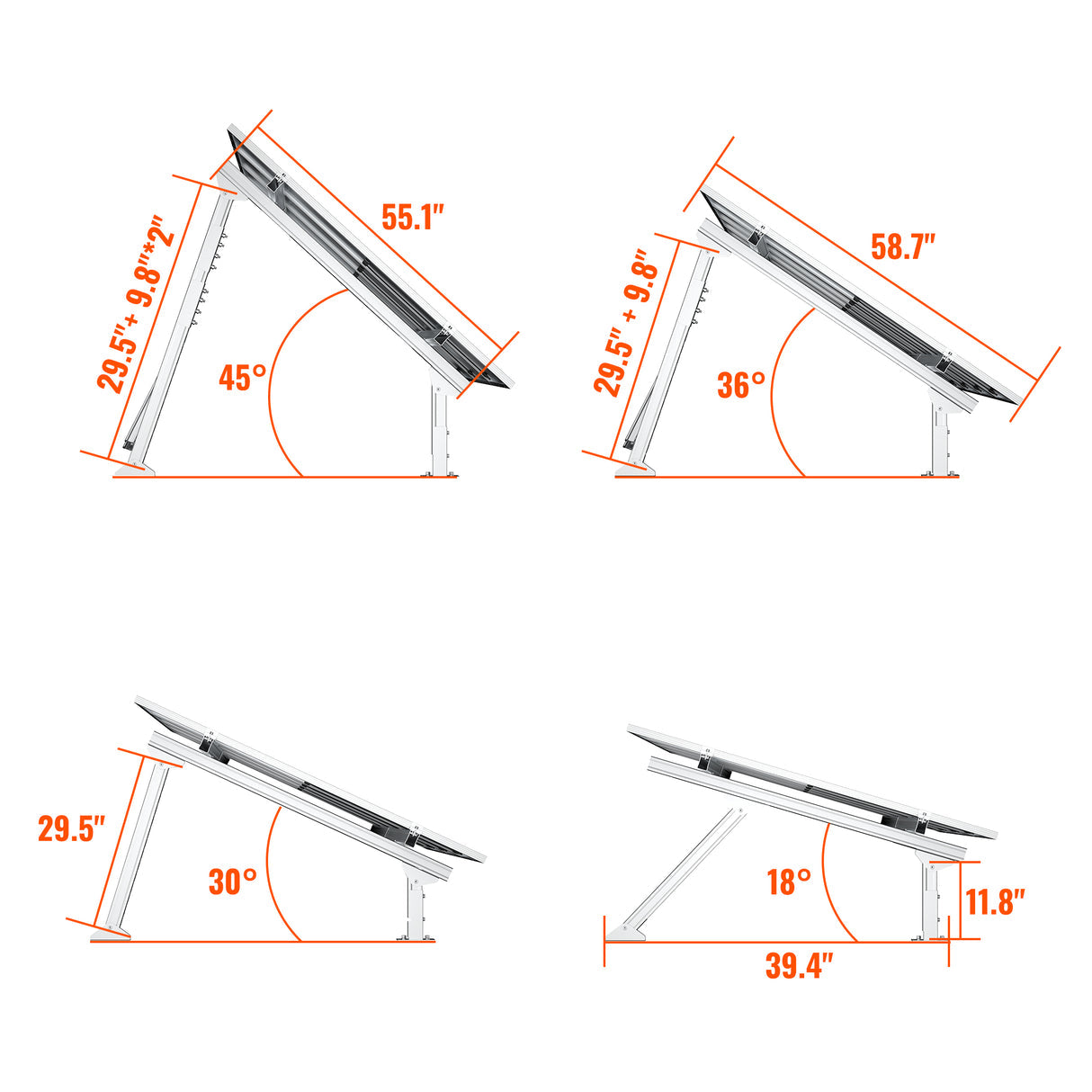 Rich Solar Solar Ground Mount | Fit MEGA 200/MEGA 220/MEGA 250 | Adjustable, Easy-to-Install Brackets for 1-4 Panels - Image 10