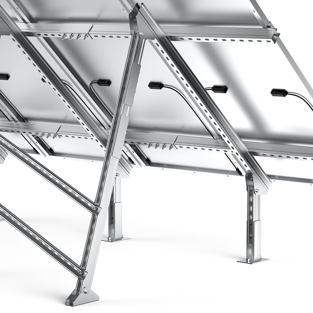 Rich Solar Solar Ground Mount | Fit MEGA 130 SLIM / MEGA 335 / MEGA 410 | Adjustable, Easy-to-Install Brackets for 1-4 Panels - Image 9