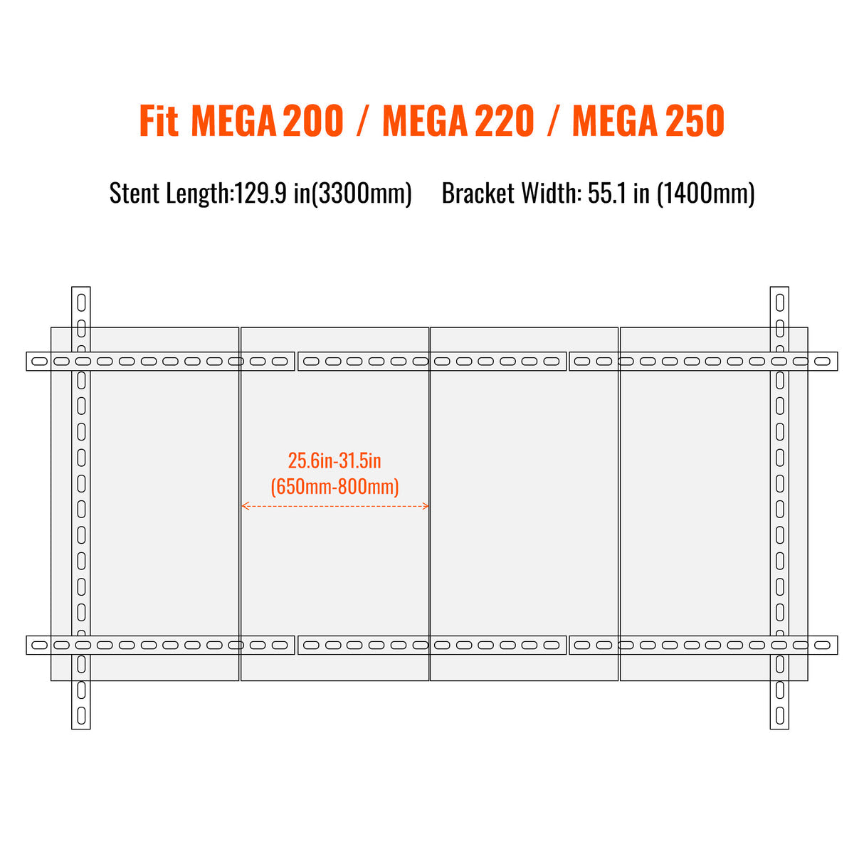 Rich Solar Solar Ground Mount | Fit MEGA 200/MEGA 220/MEGA 250 | Adjustable, Easy-to-Install Brackets for 1-4 Panels - Image 5