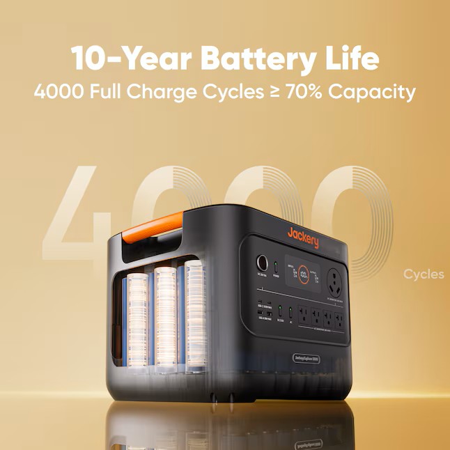 Jackery Explorer 3000 v2 Portable Power Station (3070Wh) + 2x 200W Solar Panels