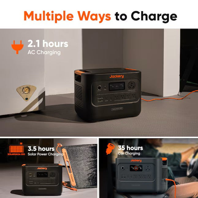 Jackery Explorer 3000 v2 Portable Power Station (3070Wh) + 2x 200W Solar Panels
