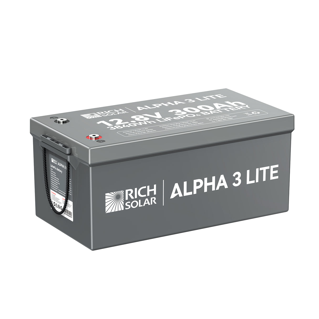Rich Solar Alpha 3 LITE LiFePO4 12 Volt Lithium Battery (3,600Wh) - Image 3