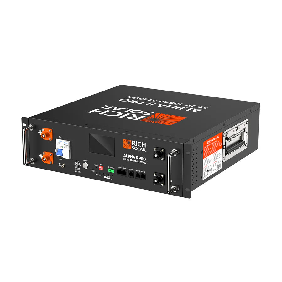 Rich Solar Alpha 5 PRO LiFePO4 48 Volt Lithium Battery (5,120Wh)