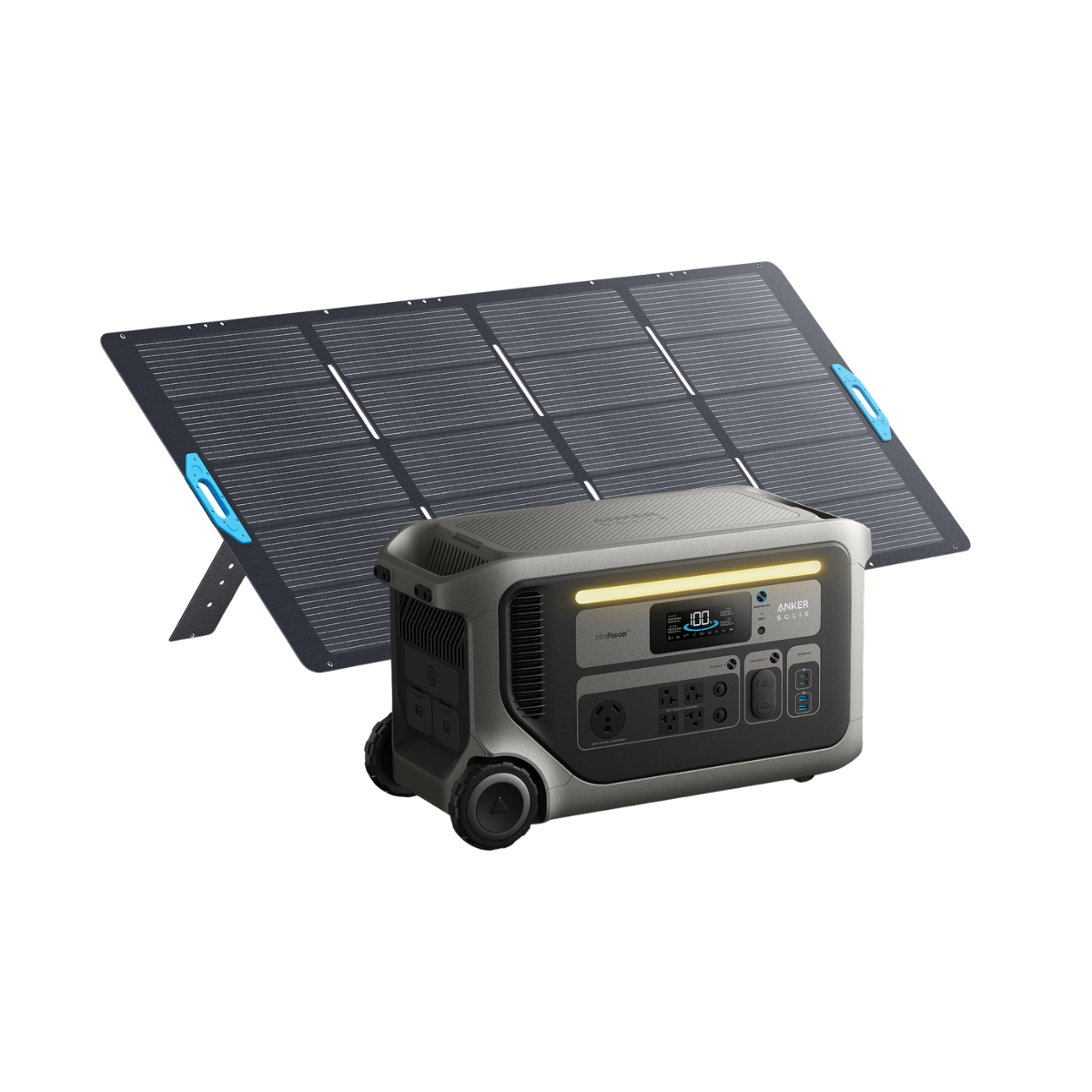 Anker SOLIX F3000 Power Station (3072Wh) + 400W Portable Solar Panel Bundle