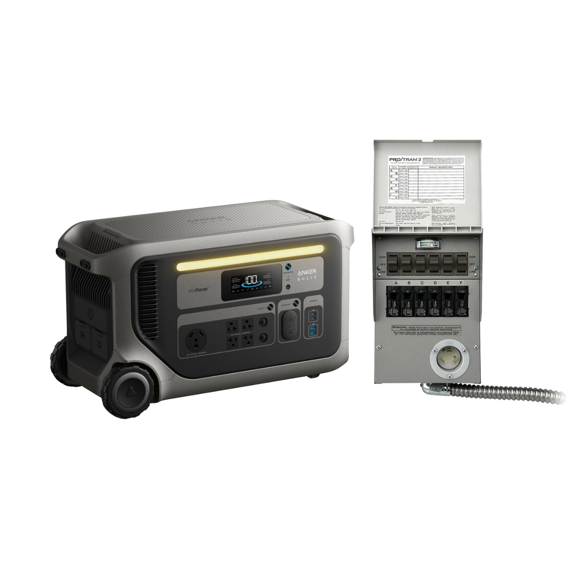 Anker SOLIX F3000 Power Station (3072Wh) + Transfer Switch