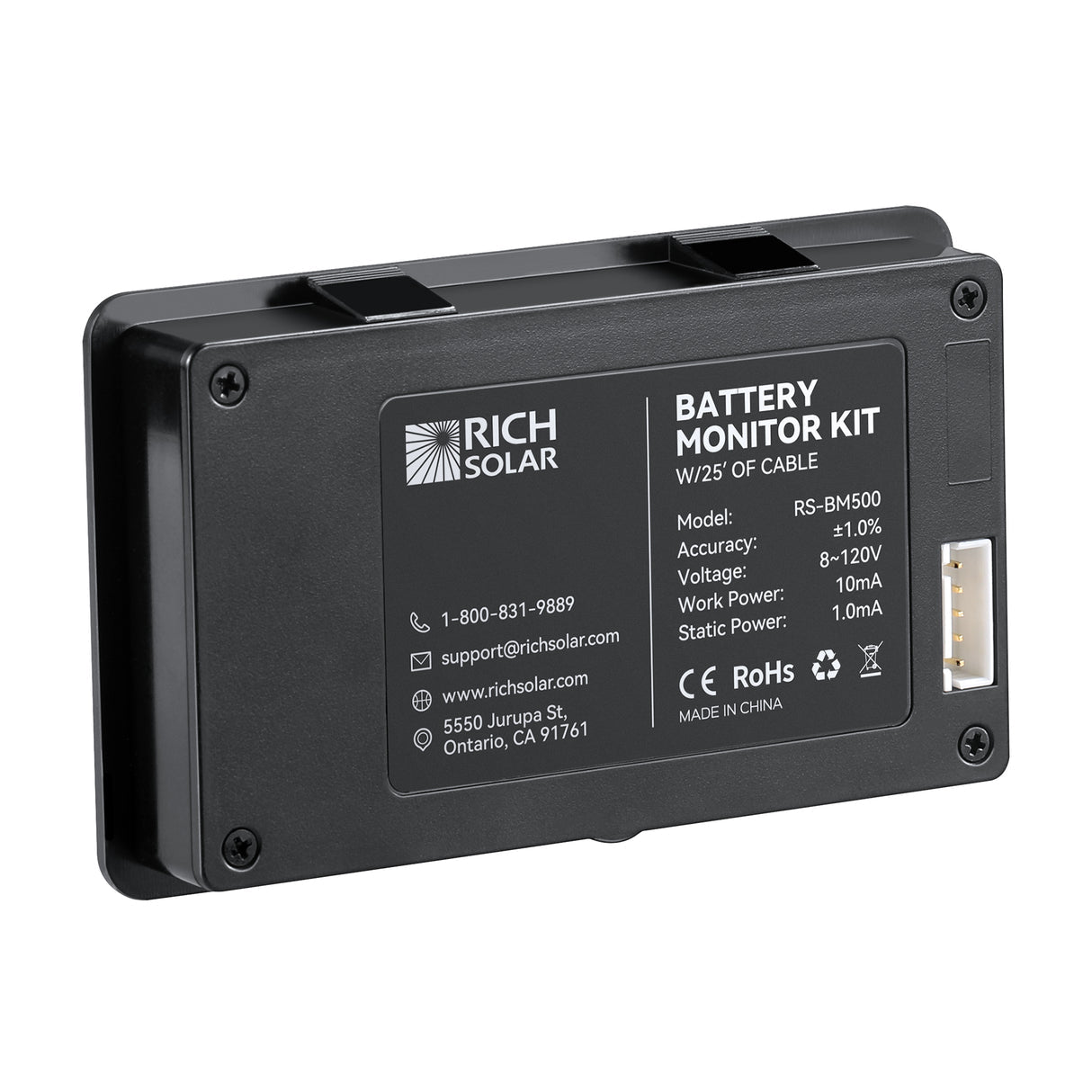 Rich Solar 500 Amp Battery Monitor with Shunt | 8~120V 500A Battery Monitor with Shunt | Accurate Battery Status Monitor | Easy to Use - Image 6