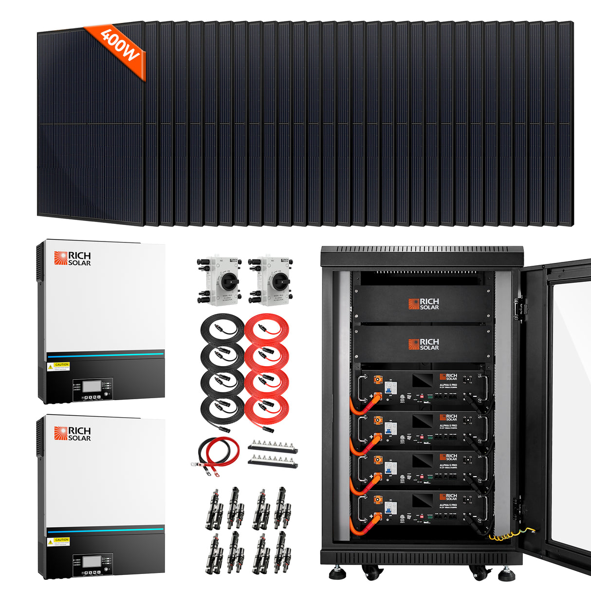 Rich Solar 48 Volt Complete Offgrid Solar Kit (12.8kW) - Image 2