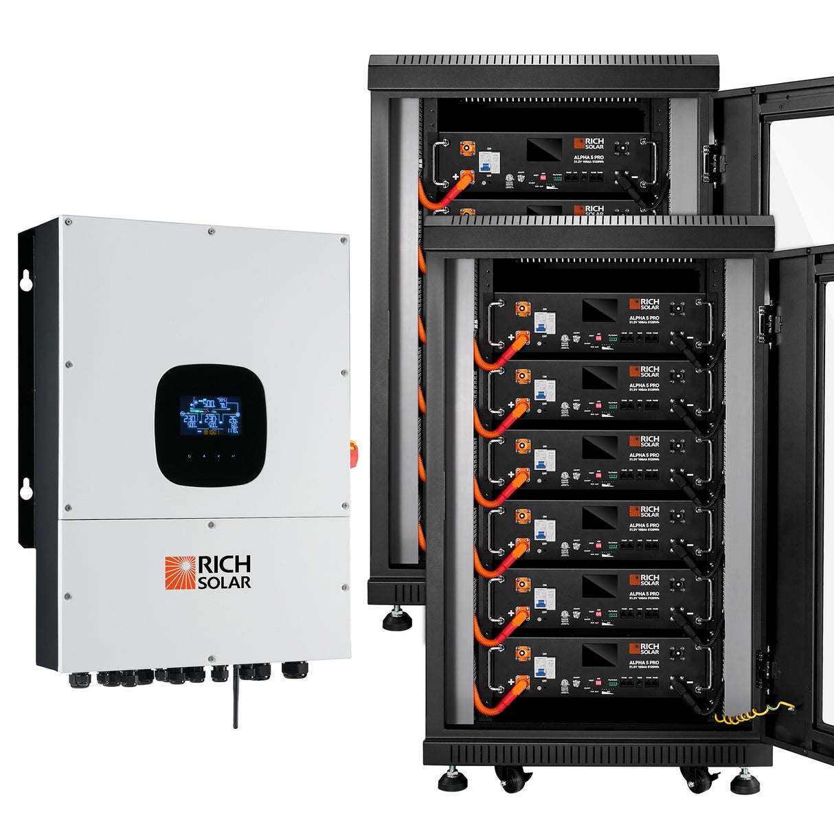 Rich Solar 12K Hybrid Inverter / 61.4 kWH Battery Kit - Image 2