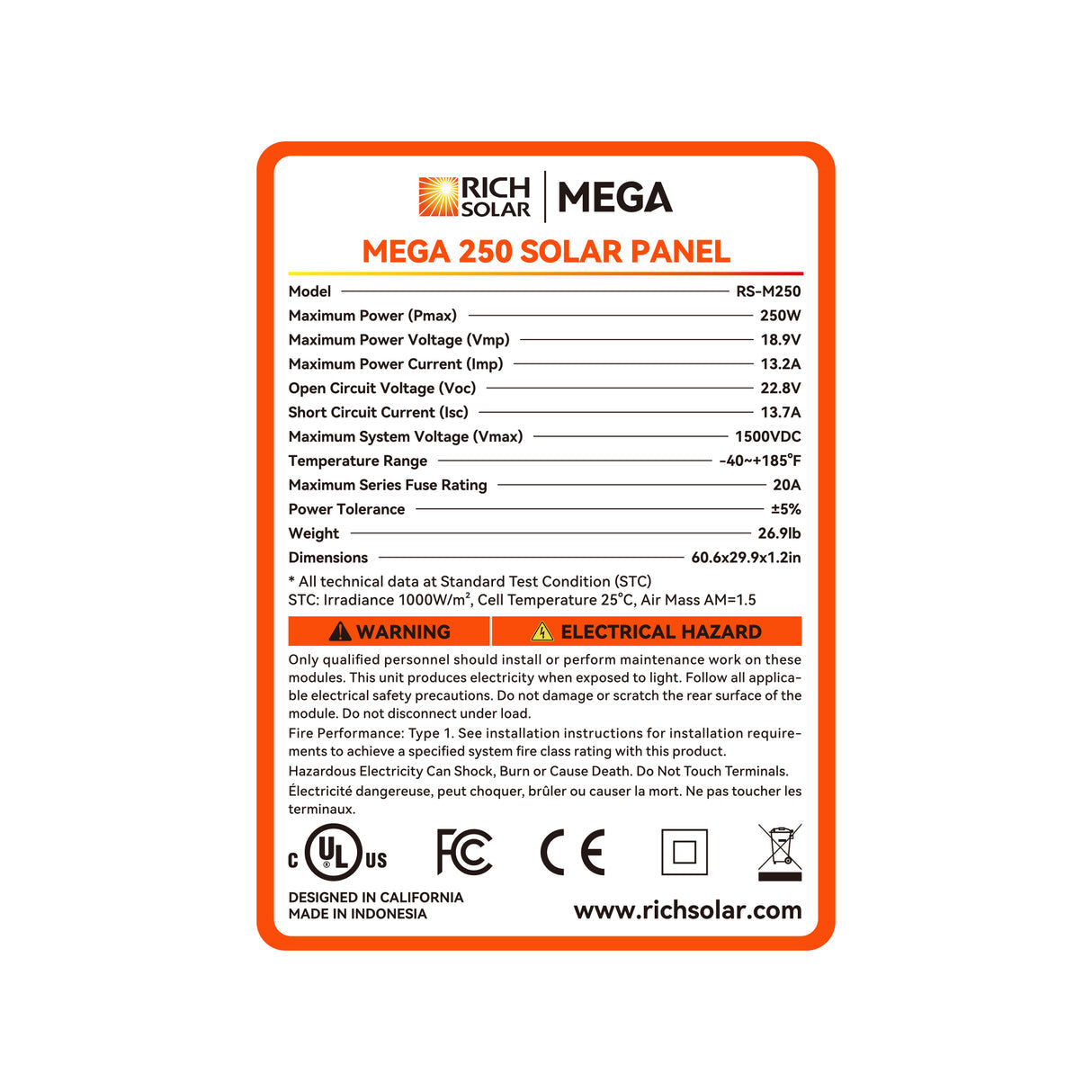 Rich Solar MEGA 250 - 250W 12V Solar Panel - Image 13