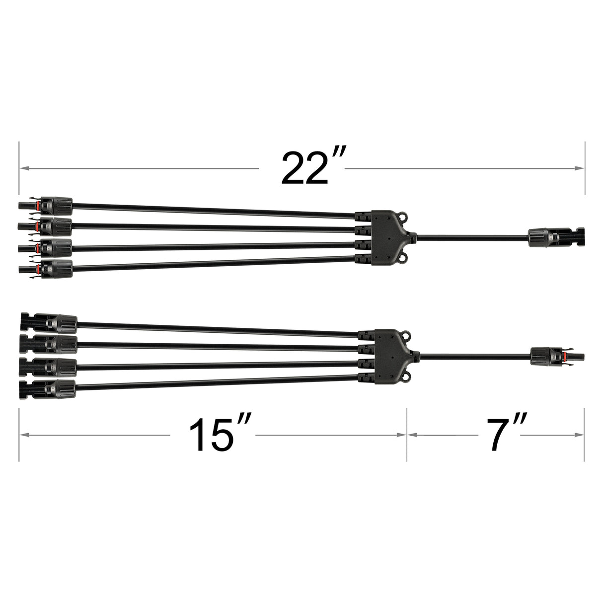 Rich Solar Y Branch Parallel Adapters 4-to-1 | 4-to-1 Weatherproof Parallel Adapters for Solar Panels - Image 3
