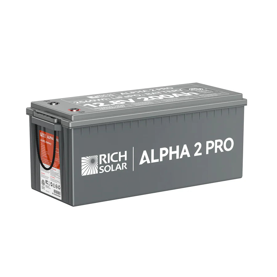 Rich Solar Alpha 2 PRO LiFePO4 12 Volt Lithium Battery (2,560Wh)