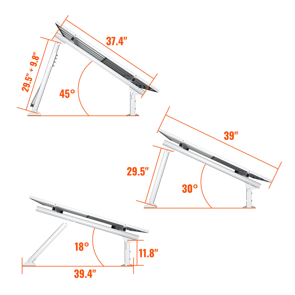 Rich Solar Solar Ground Mount | Fit MEGA 100/100 SLIM/MEGA 150 | Adjustable, Easy-to-Install Brackets for 1-4 Panels - Image 15