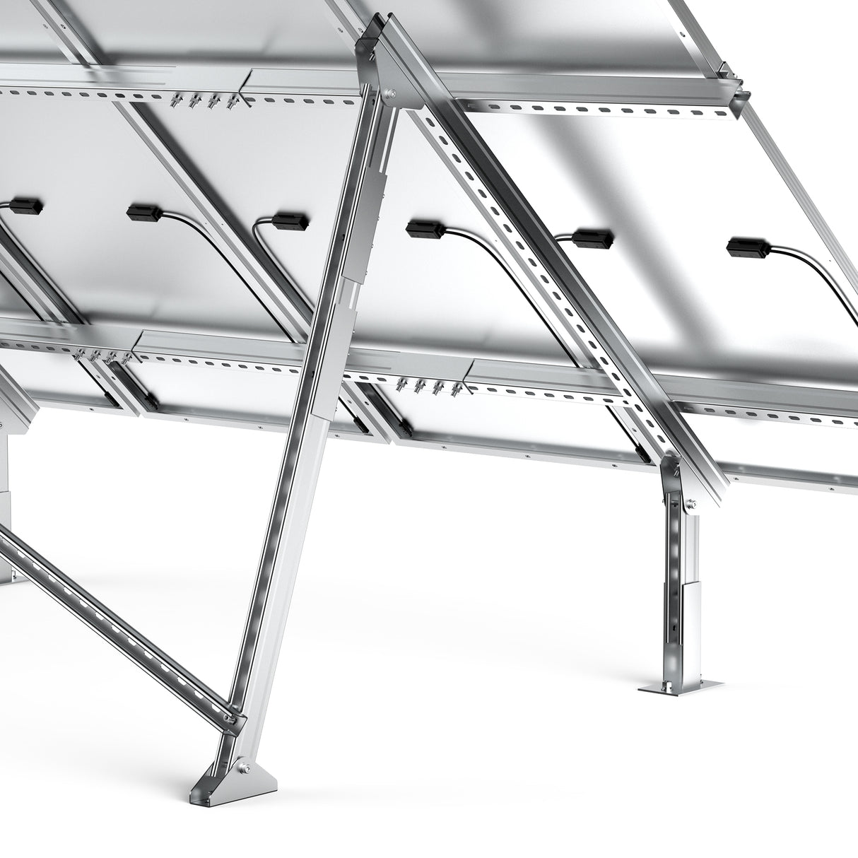 Rich Solar Solar Ground Mount | Fit MEGA 200/MEGA 220/MEGA 250 | Adjustable, Easy-to-Install Brackets for 1-4 Panels - Image 8